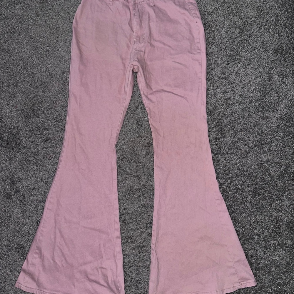Pink Flared Pants